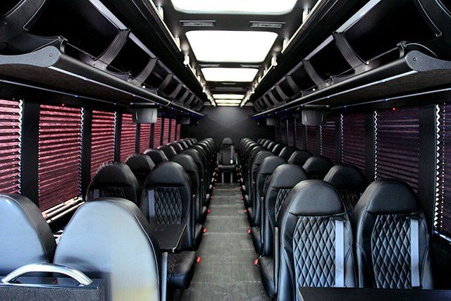 Freightliner shuttle bus interior aisle and perimeter windows