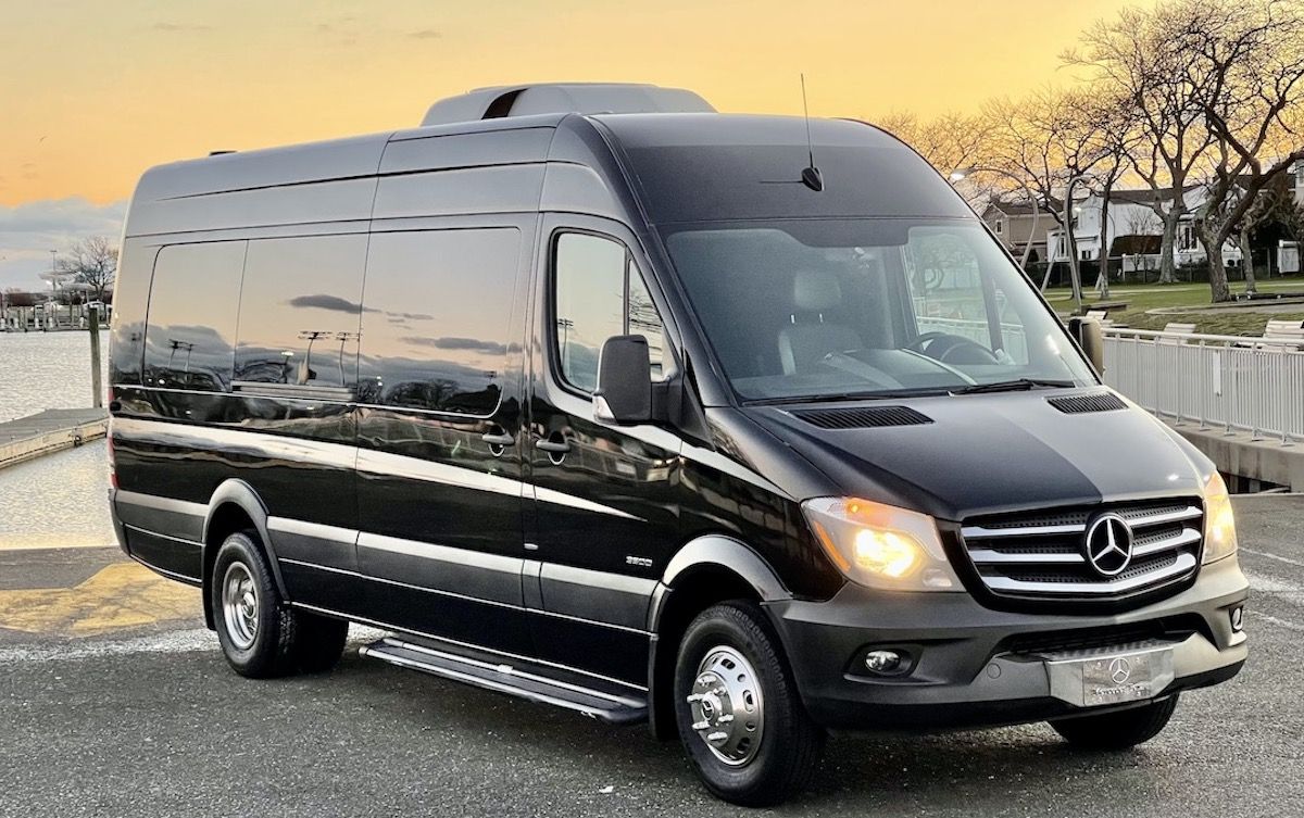 Mercedes Sprinter van exterior front three-quarter view